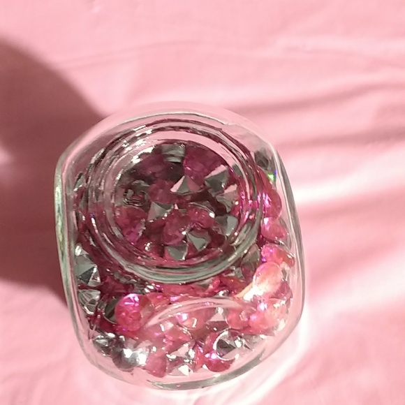 Breast Cancer Awareness Pink Rhinestones Gem 1.05 oz Keepsake Bottle Jar… - Picture 7 of 12